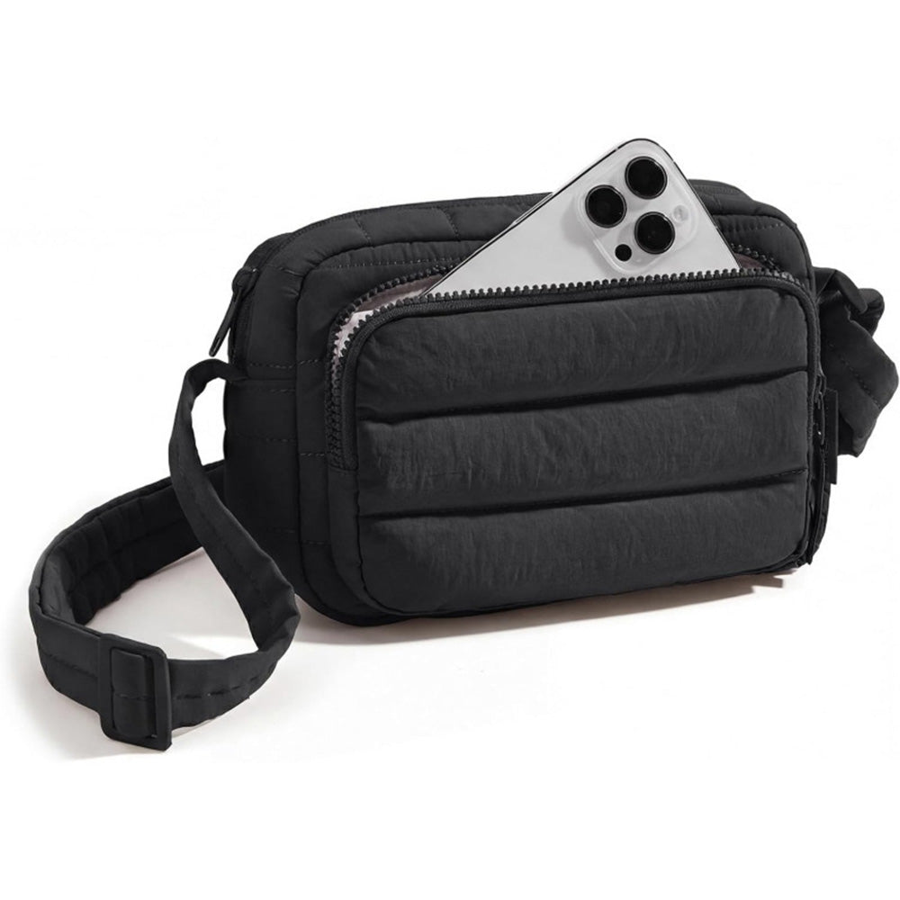Large Capacity Crossbody Bag -Black