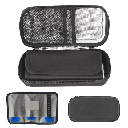 Insulin Cooler Travel Case Diabetic Medication Cooler Bag-Black