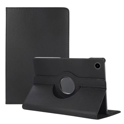 360 Rotating Case for Samsung Tab A9 Plus 11 Inch PU Leather Cover with Stand-Black