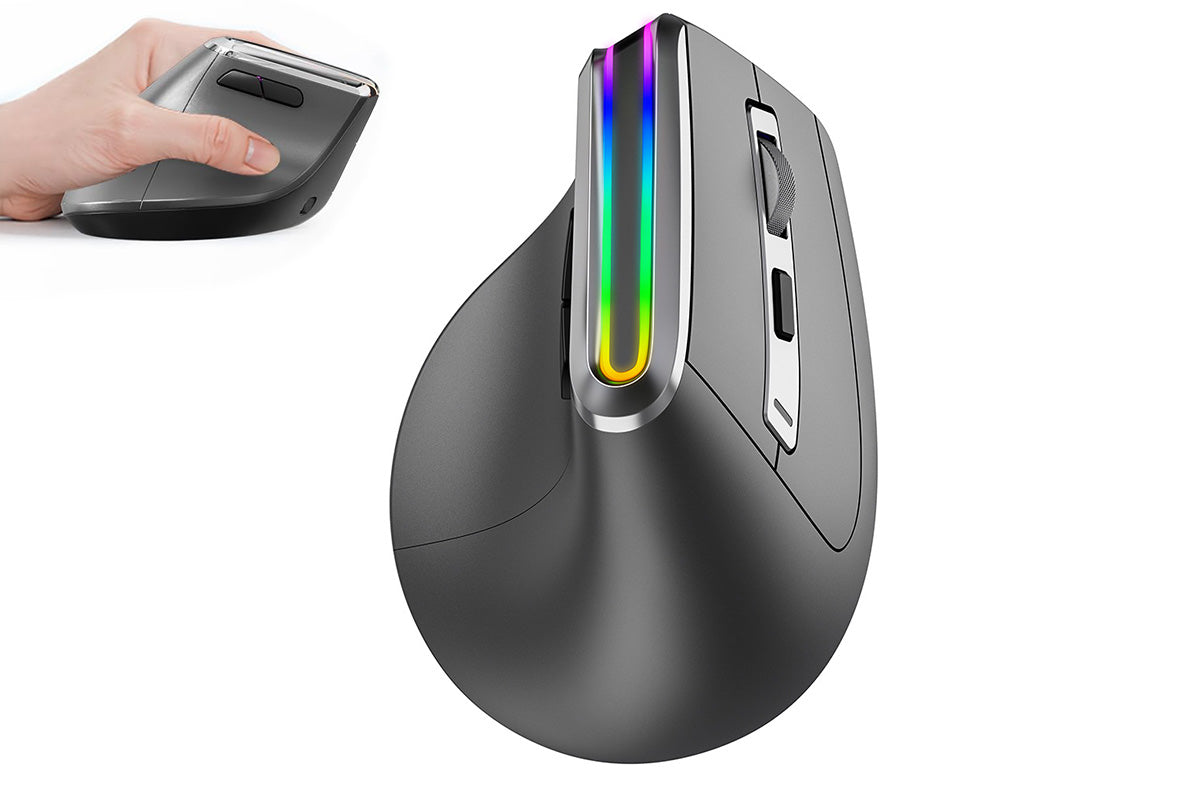 Ergonomic Vertical Mouse 2.4G RGB Wireless Optical Mouse for Computer PC