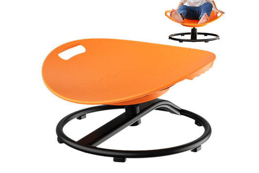 Balance Training Spin Chair for Autistic Little Ones Sensory Spinning Chair 100kg Weight -Orange