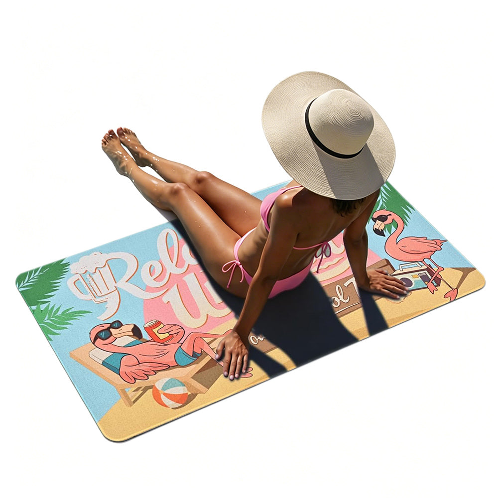 Summer Pool Floor Mat Non Slip Diatomite Mat for Outdoor Patio Beach-Style1