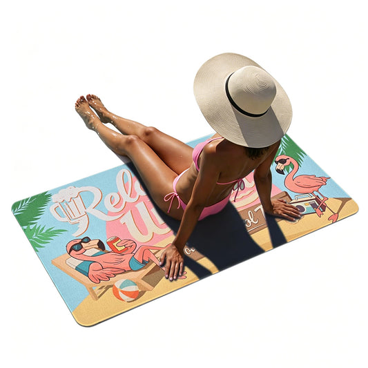 Summer Pool Floor Mat Non Slip Diatomite Mat for Outdoor Patio Beach-Style1