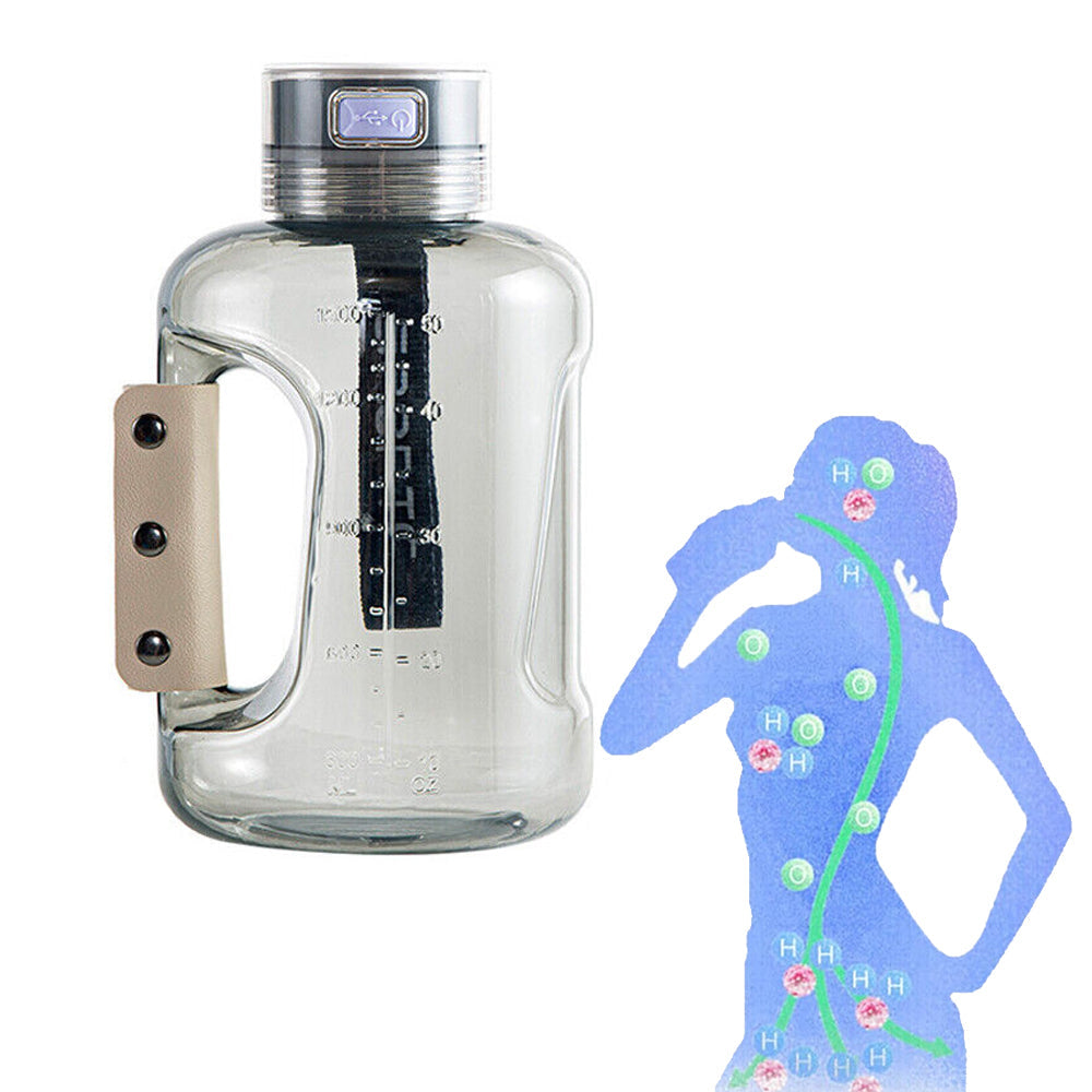 1500ml Hydrogen Rich Water Generator Rechargeable Hydrogen Water Bottle Transparent