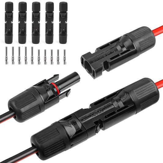 5 Set Connector For MC4 Solar Panel 30A Plug Socket Male And Female