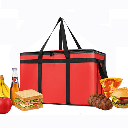 Insulated Bags Food Delivery Pizza Delivery Bags for Grocery Shopping Catering-Red