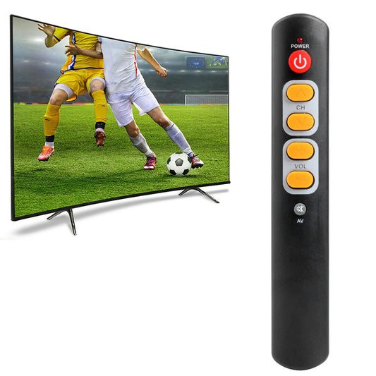 Universal Learning Remote Control for TV Soundbar Elderly Large Button 6 Key Simple-orange