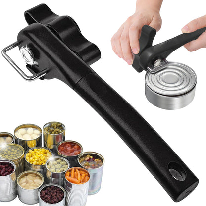 Smooth Edge Professional Can Opener Manual Stainless Steel Cut Lid Side-Black