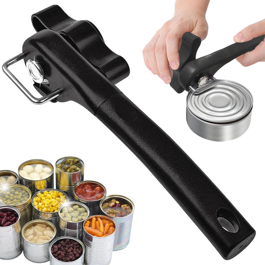 Smooth Edge Professional Can Opener Manual Stainless Steel Cut Lid Side-Black