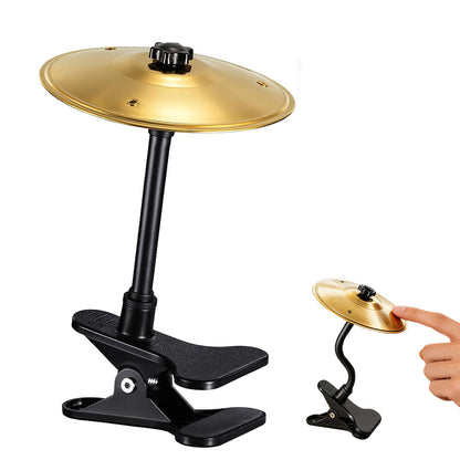 Clip On Desktop Cymbal Mini Musical Instruments Desk Symbol Drum For Music Lovers-Silver