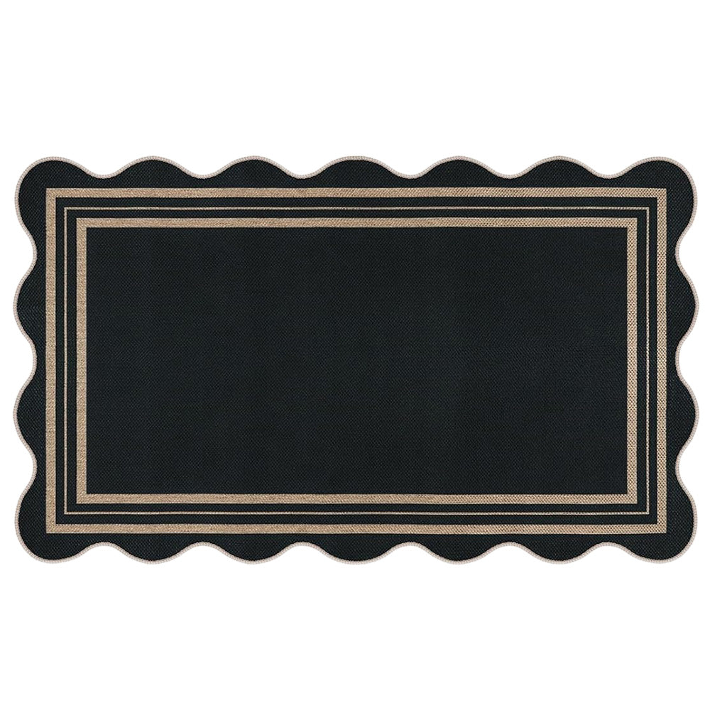 Vintage Low Pile Rug Non Slip Washable Mat for Living Room Bedroom-Style2
