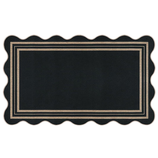 Vintage Low Pile Rug Non Slip Washable Mat for Living Room Bedroom-Style2