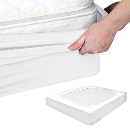 Elastic Box Spring Mattress Foundation Cover -White