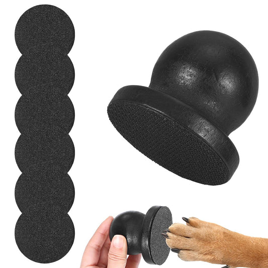 Pet Nail File Board with 6 Sheets Replacement Sandpaper for Cats Dogs-Black