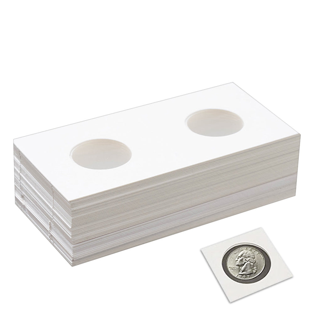 50Pcs Coin Flips Cardboard Coin Holders Protectors for Collection 27mm Inner Diameter