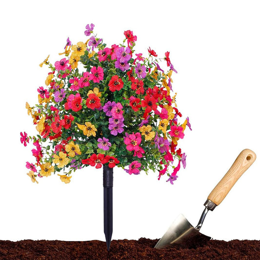 Artificial Daisies Potted Plant UV Resistant Fake Flowers for Outdoor Garden Porch