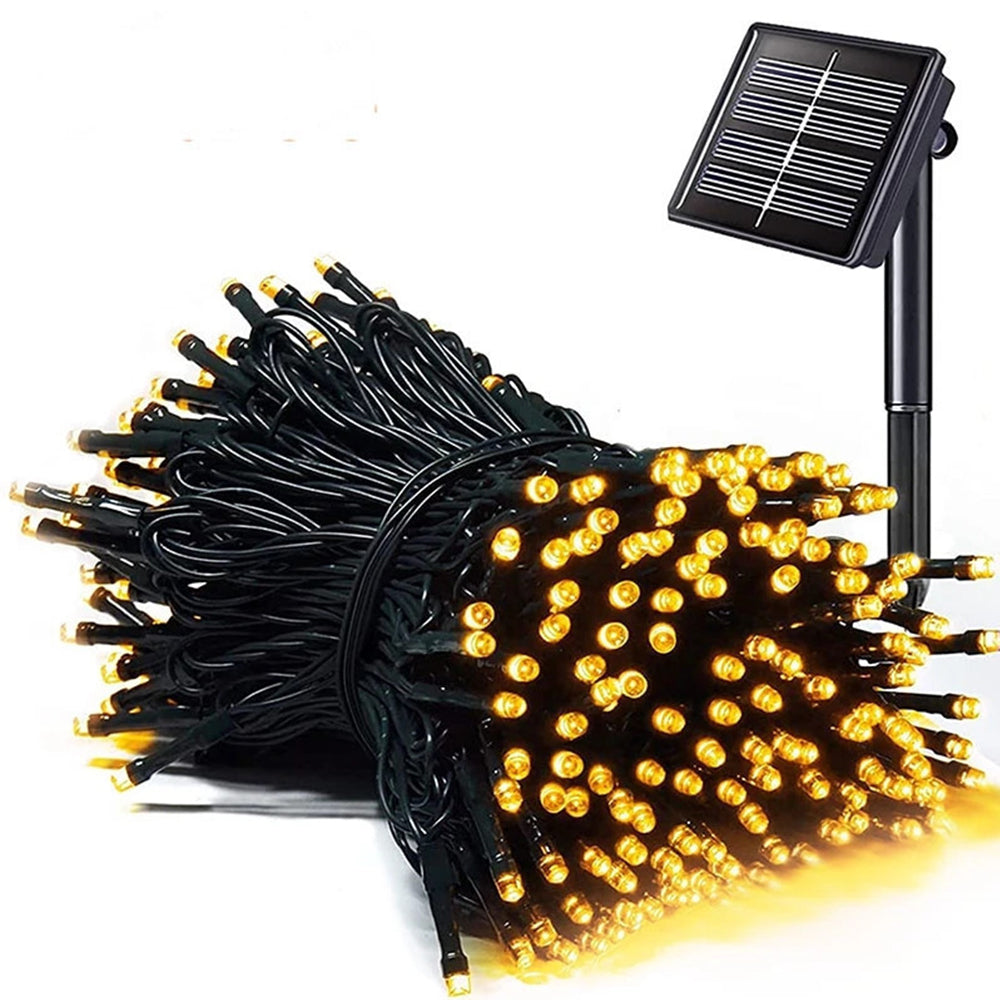 32 Meters Solar Powered LED String Lights Outdoor Decorative Fairy Lights Warm White