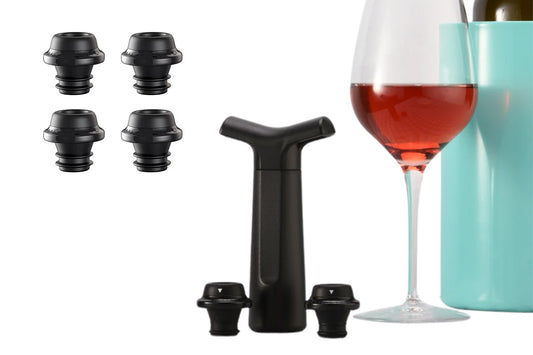 Wine Saver Vacuum Pump with 4 Vacuum Wine Stoppers