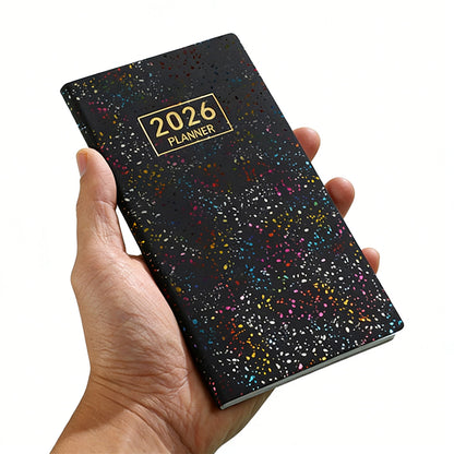 2026 Pocket Planner Calendar Portable A6 Daily Planner-Black