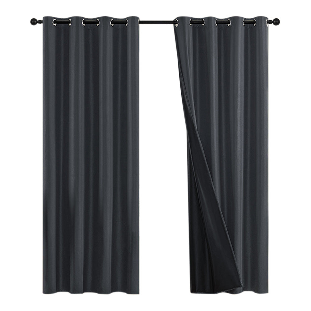 2 Pack 100 Percent Blackout Curtains - Black