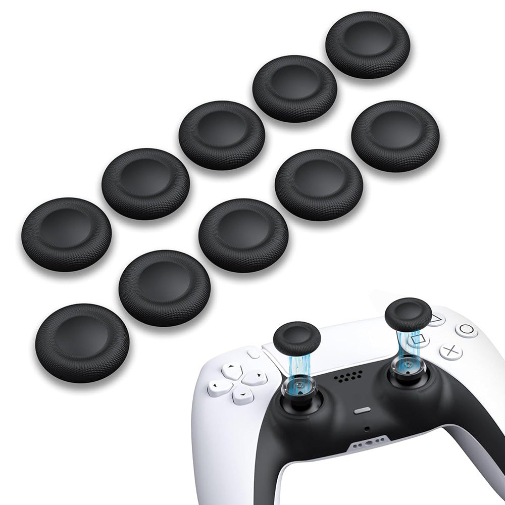 10Pcs Replacement Thumbstick Caps for PS5 PS4 Controller Joystick Covers Black