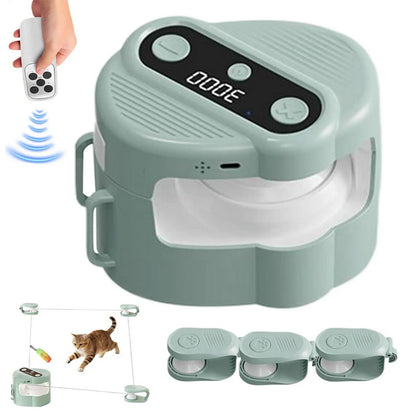 Interactive Cat Toy Automatic Moving And Enrichment Toy For Indoor Cats-Green