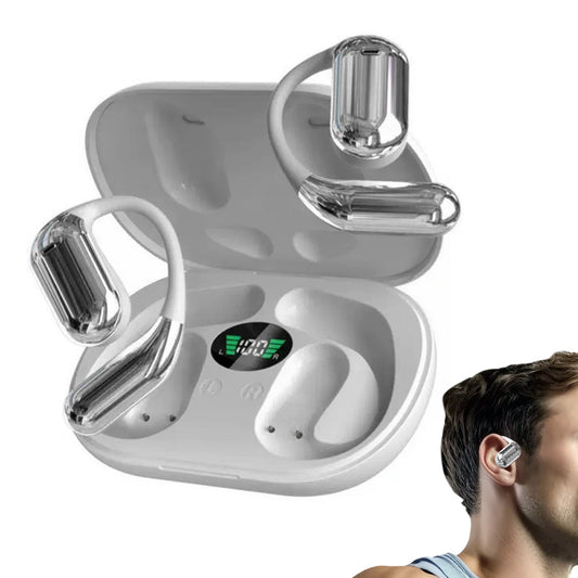Real-Time AI Translation Earbuds Wireless Headphones for Travel Meetings Learning-White