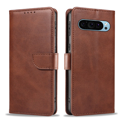 Wallet Case for Pixel 10 and 10 Pro Holder Snap-Lock Flip Cover-Coffee
