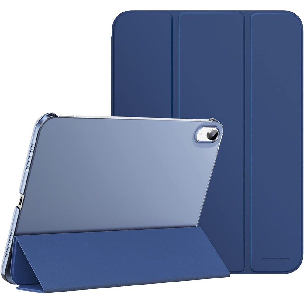 Compatible Case for iPad 10th 11th Gen A16 Tri-Fold Smart Cover Auto Wake Sleep-Dark Blue