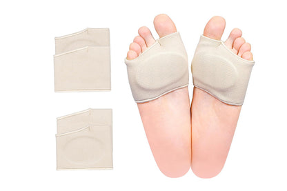 2 Pair Forefoot Cushion Pads Ball of Foot Metatarsal Sleeve Toe Gel for Pain Relief Sore
