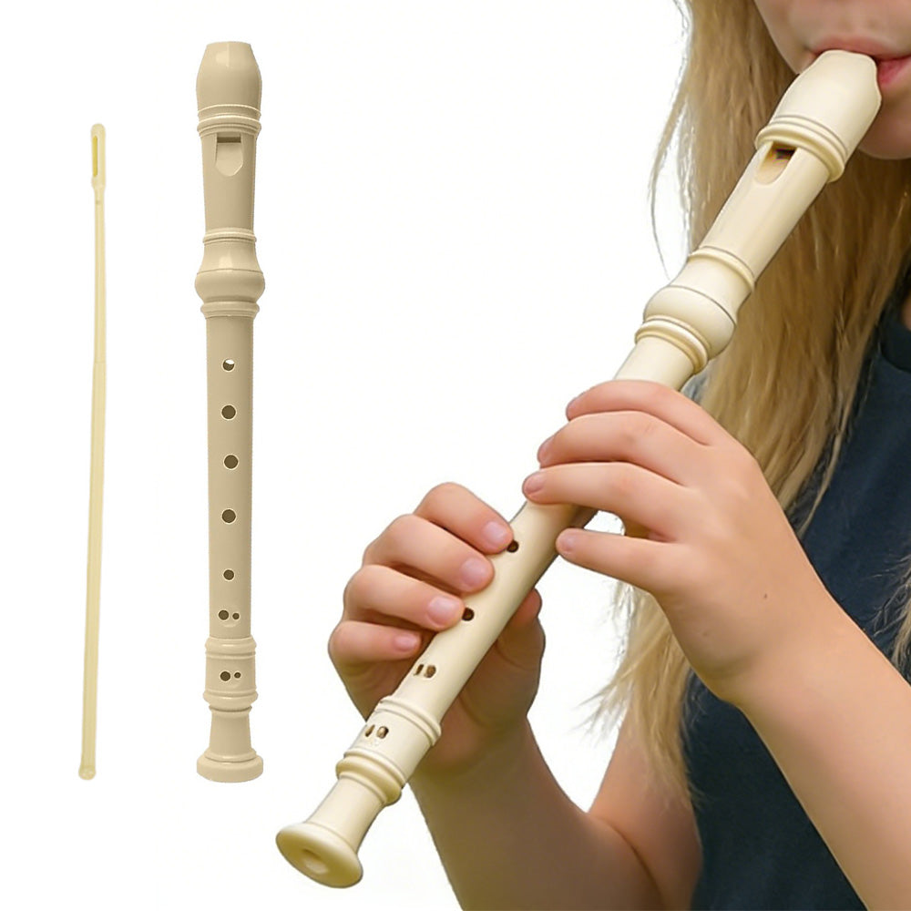 ABS 8-Hole Descant Soprano Recorder for Beginners -Beige