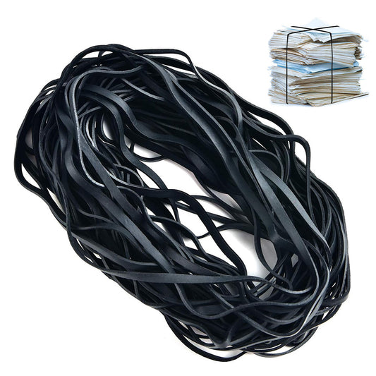 220Pcs Long Rubber Bands Elastic Bands for Office File Organization-Black