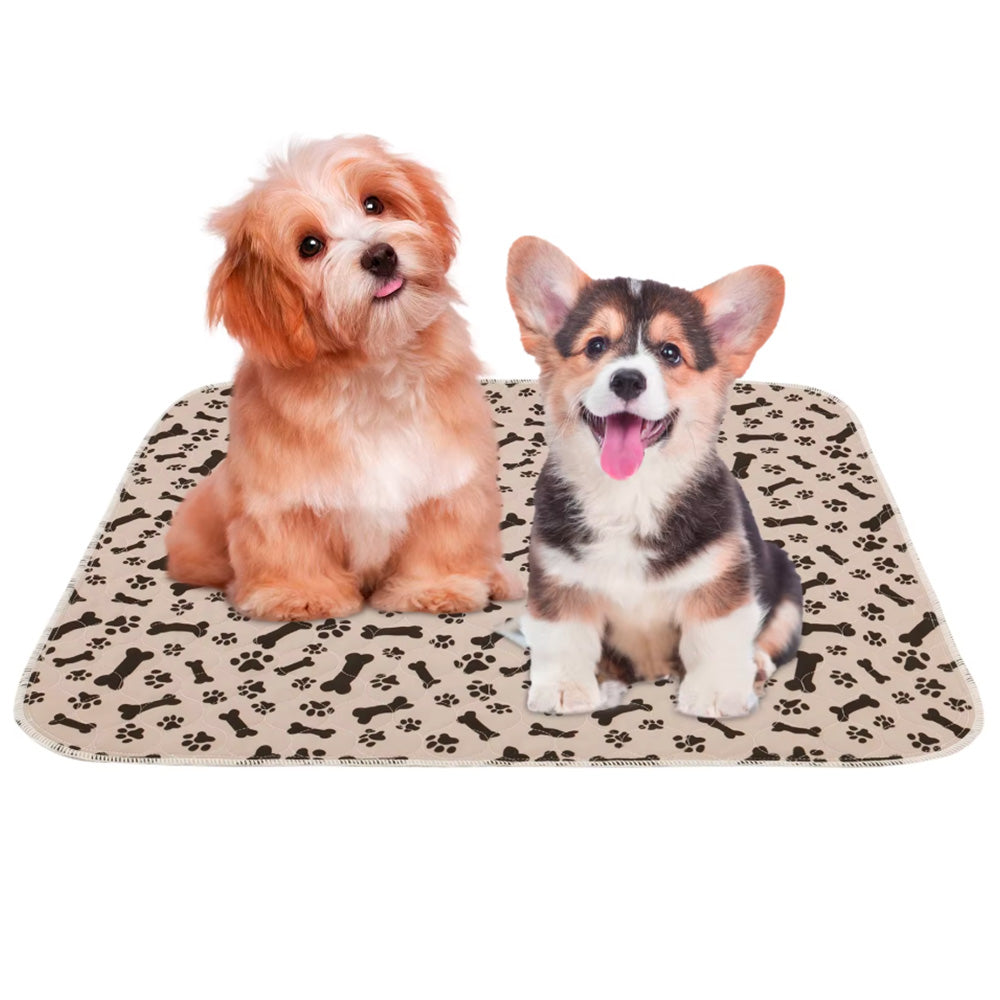 Washable Waterproof Reusable Dog Pee Pads Quick Absorbent Puppy Training Mat-Brown