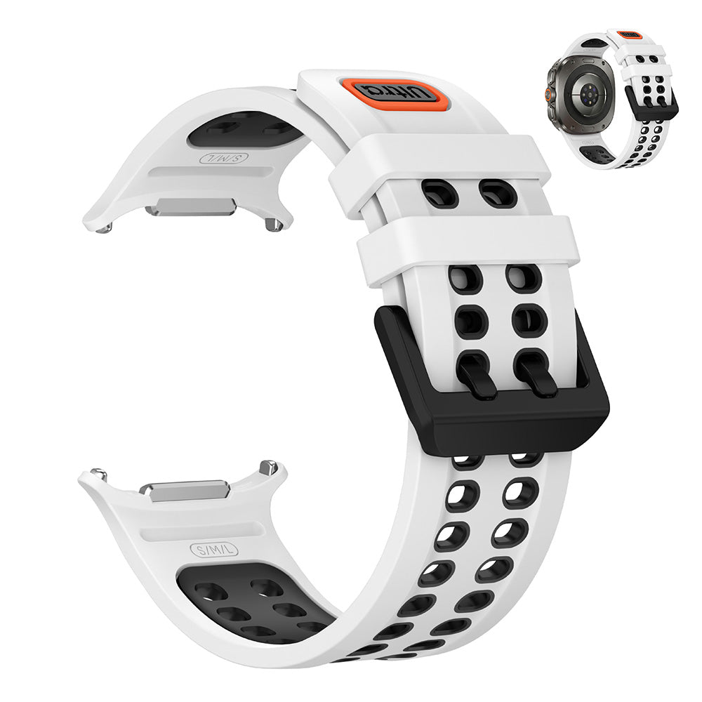 Silicone Watch Band for Samsung Galaxy Watch Ultra 2025 47mm White