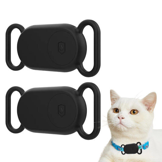 2Pcs Silicone Protective Case Water Resistant Cover for Samsung Galaxy  SmartTag2 Black