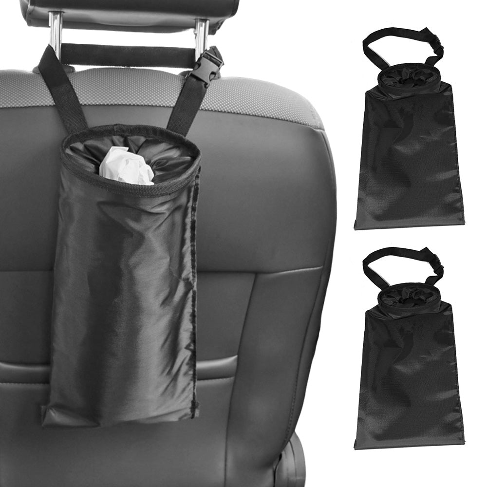 2Pcs Reusable Hanging Car Trash Bag Washable