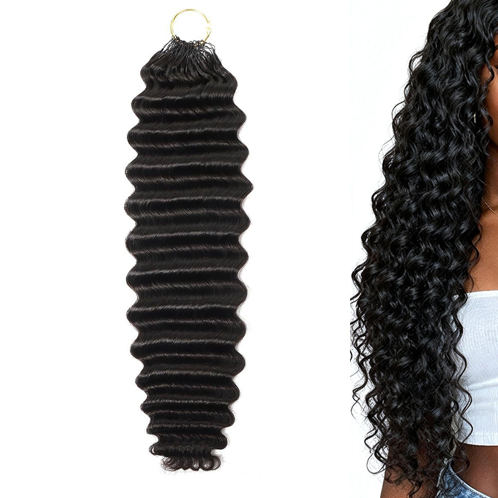 18 Inch Hair Synthetic Curly Deep Wave Braiding Hair Extensions Style 2