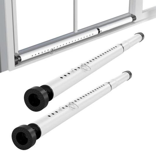 2Pcs Adjustable Sliding Window Door Safety Security Bar for Home Apartment Hotel