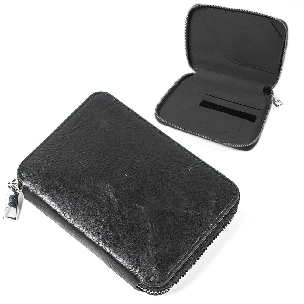 RFID Blocking Passport Wallet PU Leather Travel Passport Card Case Black