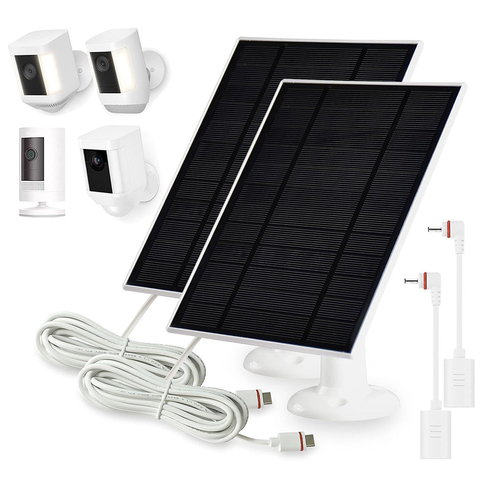 2 Pieces Solar Panel for Ring Camera Accessory