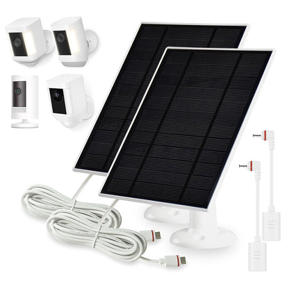 2 Pieces Solar Panel for Ring Camera Accessory
