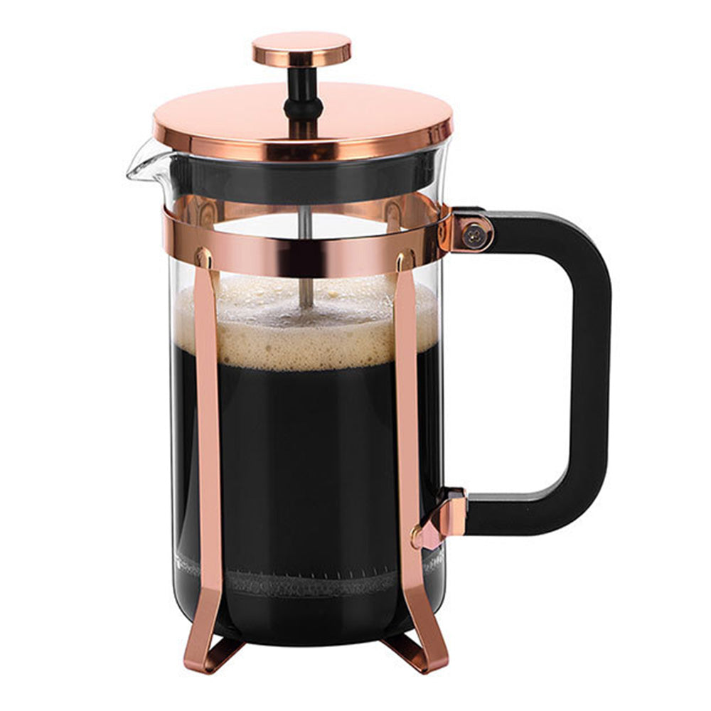 French Press Coffee Maker Borosilicate Glass Stainless Steel Brewer Cold Brew Cafetera-Gold