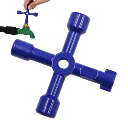 Multi-Functional Electrical Switchboards Key Lock Tools Security Switch Key Wrench-Blue