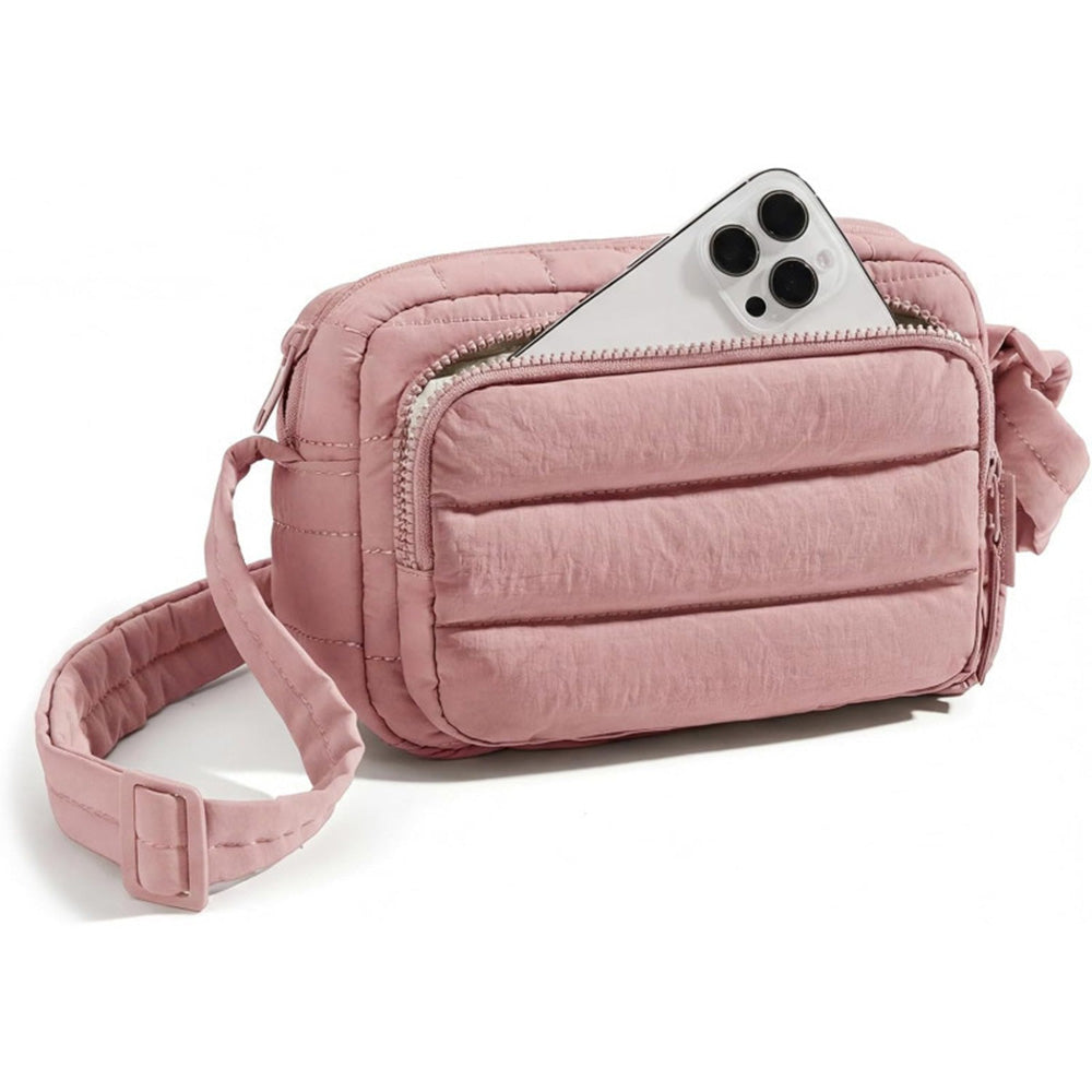 Large Capacity Crossbody Bag -Pink