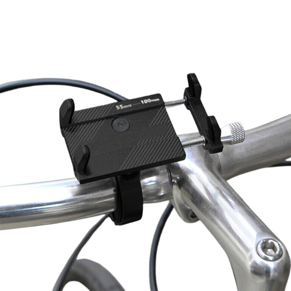 Mobile Phone Holder for Bike Handlebar Aluminium Alloy Phone Mount for Bicycle Motorcycle Black