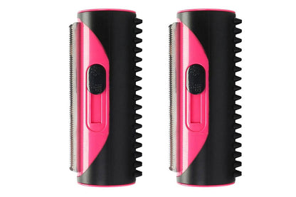 2Pcs Two Sided Pet Grooming Brush Hair Shedding Trimmer Comb Dog Cat Hair Fur Removal-Red