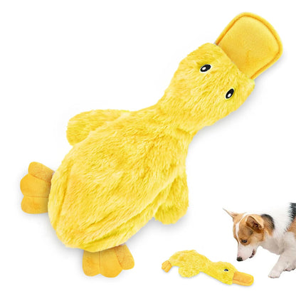 Interactive Dog Chew Toy Small Dog Toys Plush Duck Dog Toy-Yellow