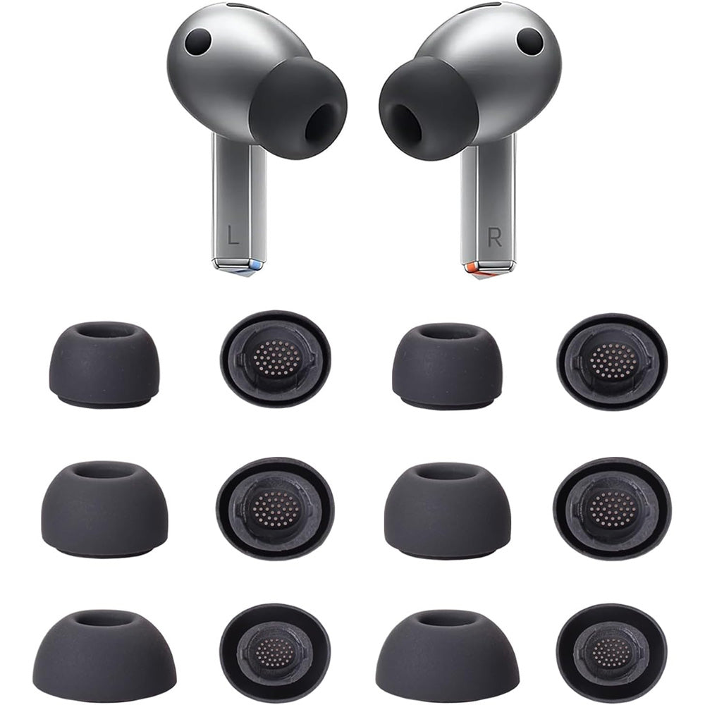 12 Piece Silicone Ear Tips for Samsung Galaxy Buds3 Pro - Grey