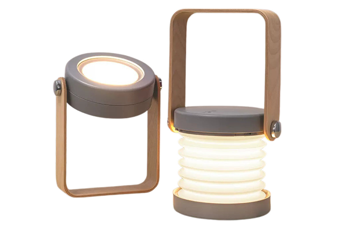 Multi Dimmable Foldable LED Night Light Table Lamp Portable Camping Flashlight-Grey