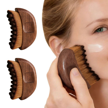 2Pcs Facial Massage Brush Gua Sha Tool for Face Sculpting